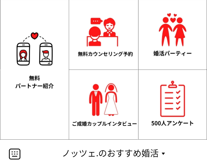 ノッツェ結婚情報センターのLINEリッチメニューデザイン